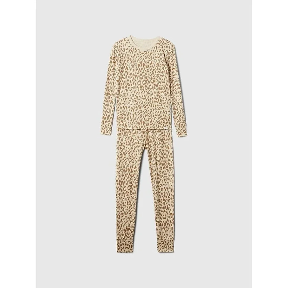 Gap organic cheetah pajamas 6 NWT
